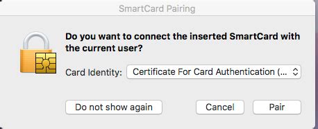 macos sierra smart card login|Enabling Smart Card for Mac OS (Sierra) .